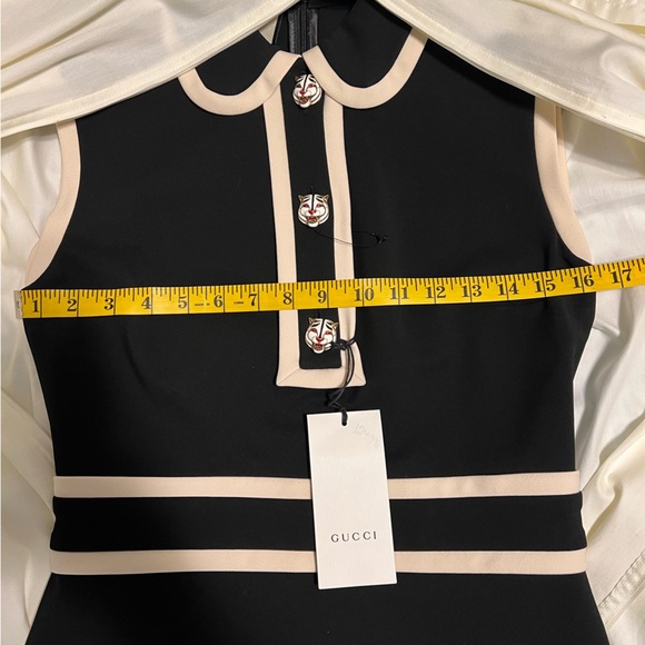 Gucci Tiger Button Contrast Trim Dress, New with tags, Size M - Picture 15 of 16